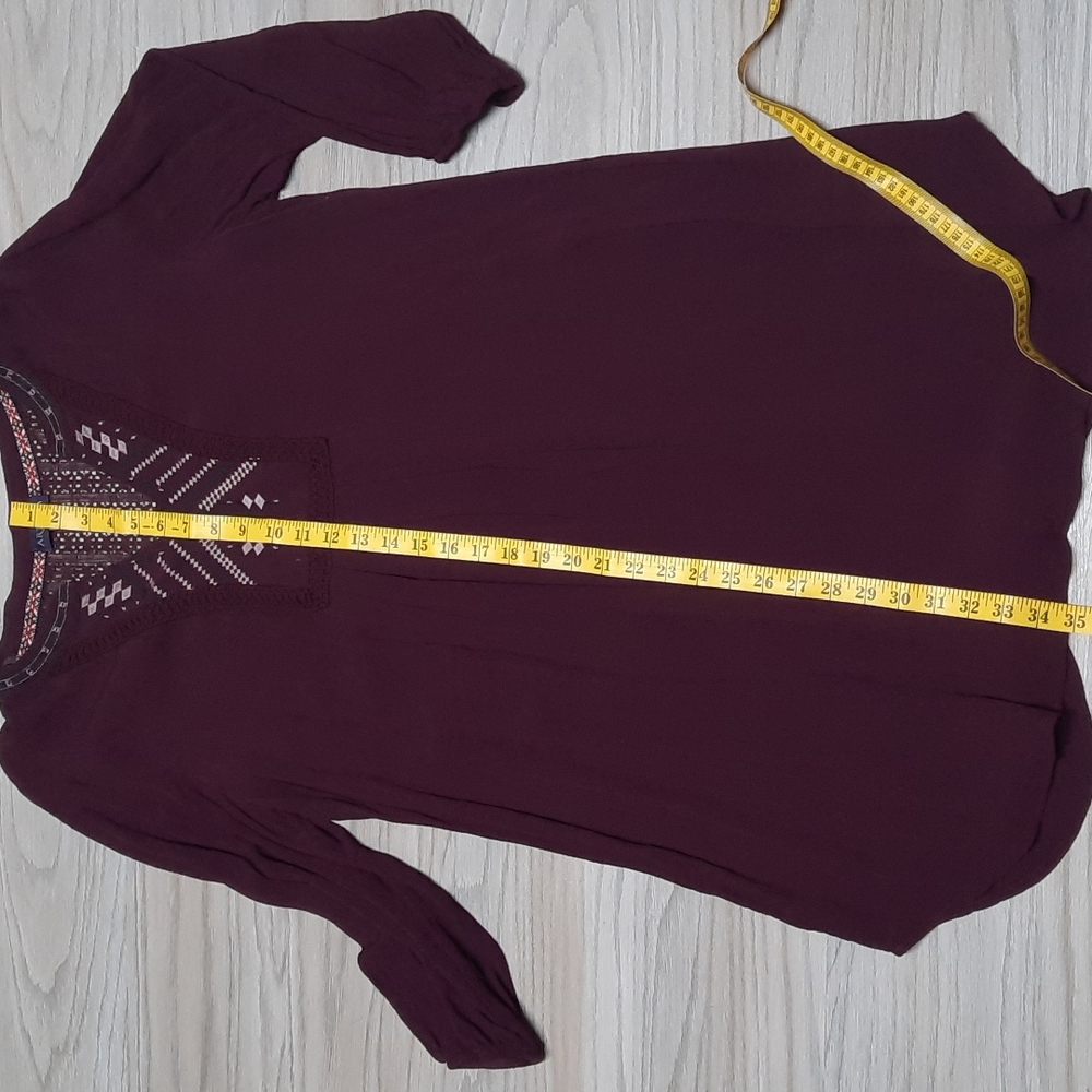 Artesia 3/4 sleeve Wine Goblet Boho Dress size large - Picture 6 of 9